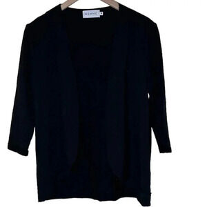 Nommo Size Medium Black Cardigan Sweater Business Casual Office Work Evening